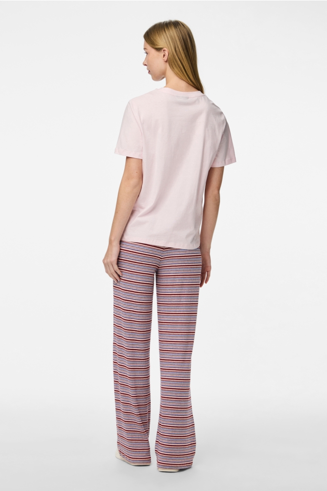 PCTAMERA SS PRINTED T-SHIRT JRS BC 17157450 PINK A BOO /MORE LOVE